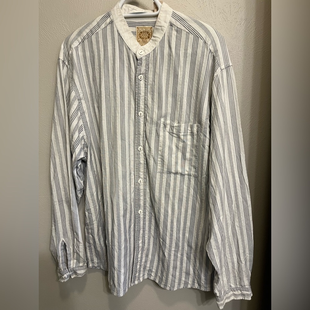 Men's Striped Gray Shirt, WAH Naker Frintier style